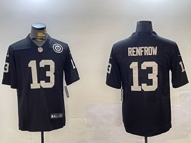 Men Oakland Raiders #13 Renfrow Black Second generation 2024 Nike Limited NFL Jersey style 2